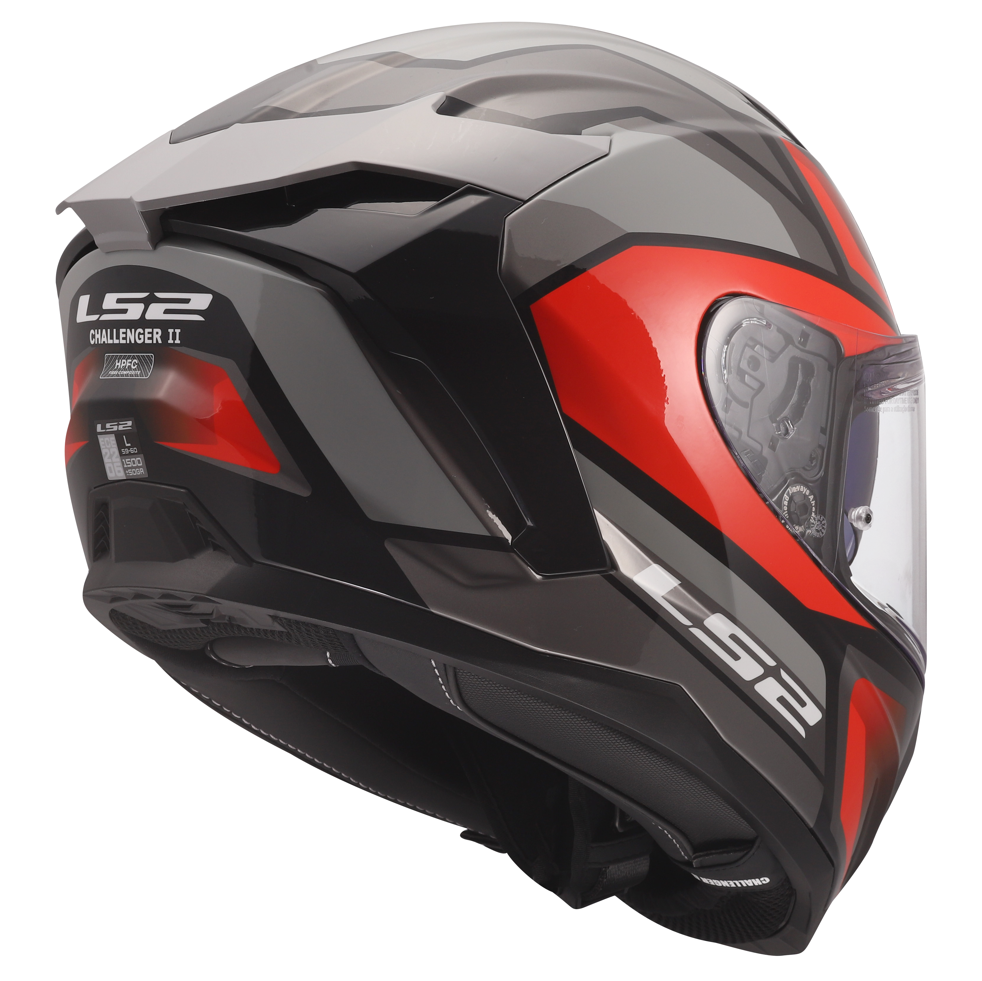 LS2 FF817 CHALLENGER II VIPER GREY RED 168170732 (3)